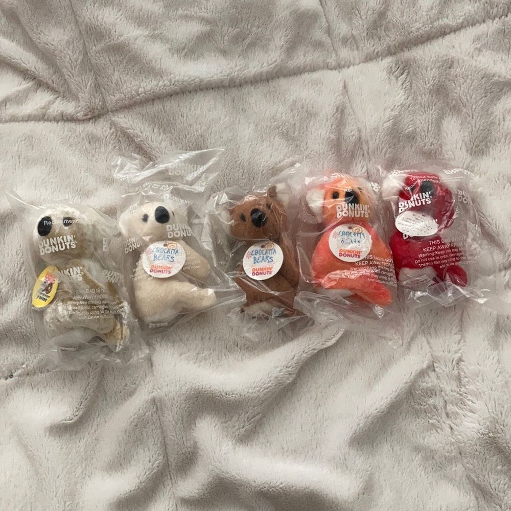 Complete set of Dunkin Coolatta koala bears NWT
